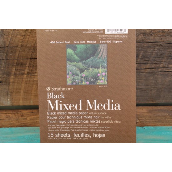 Bloc de papier Strathmore 6x8 pour Mix-média noir
